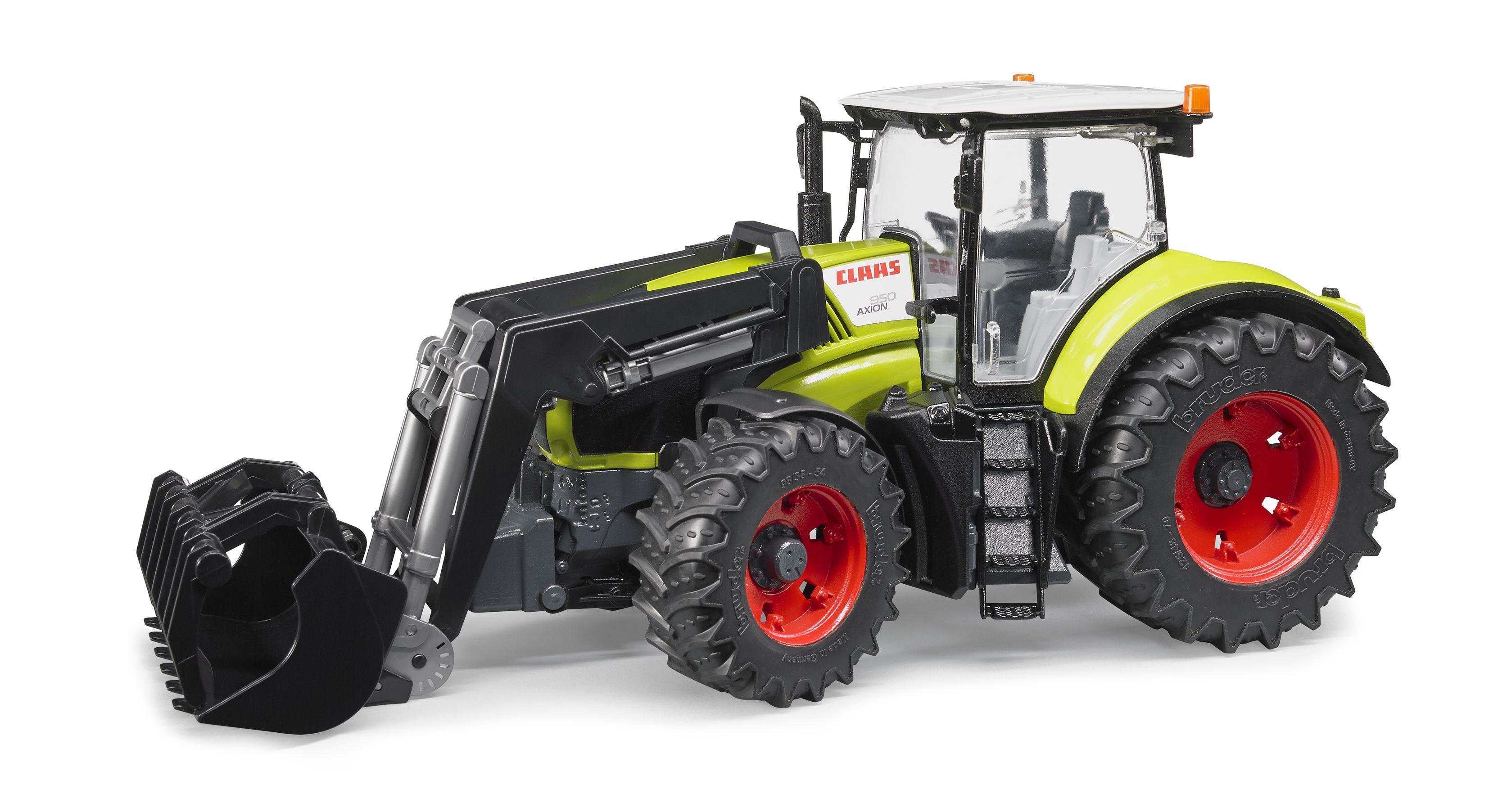 Машинка игрушечная трактор Bruder Claas Axion 950 с погрузчиком (03013)