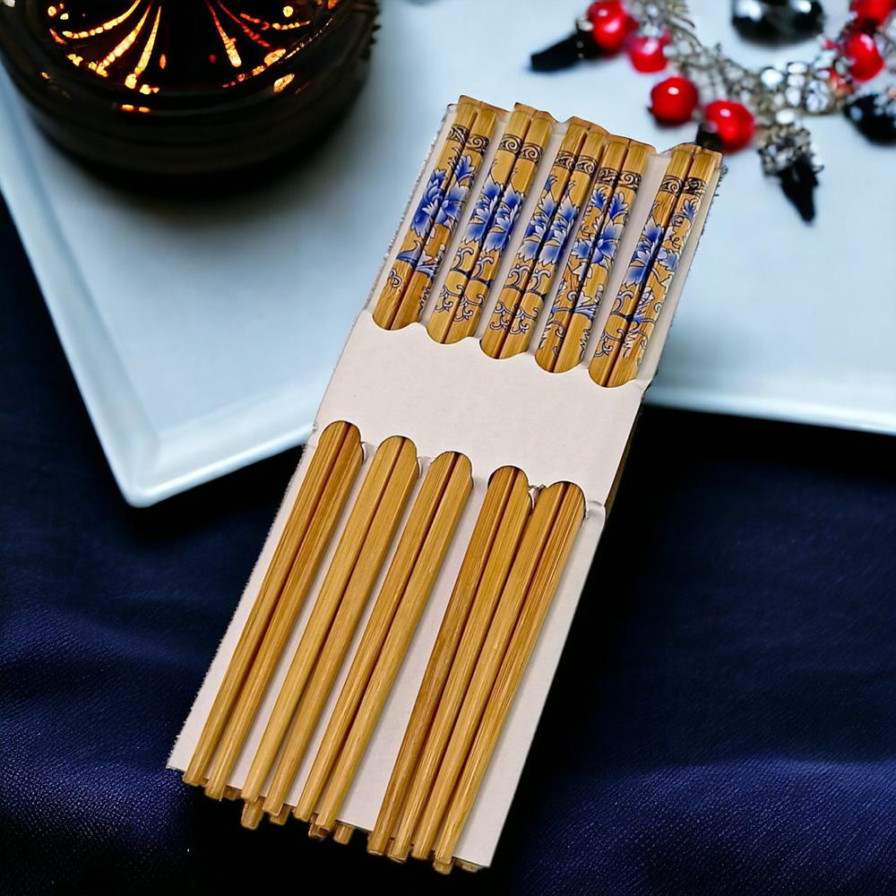 Палочки для суши бамбуковые с узором 10 пар 24,5 см - фото 10 Палочки для суши бамбуковые с узором 10 пар 24,5 см - фото 10