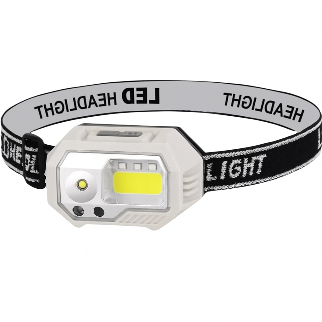 Налобный фонарь с датчиком движения SH-S9 XPE COB 3SMD Белый/Черный (0a94e49a)