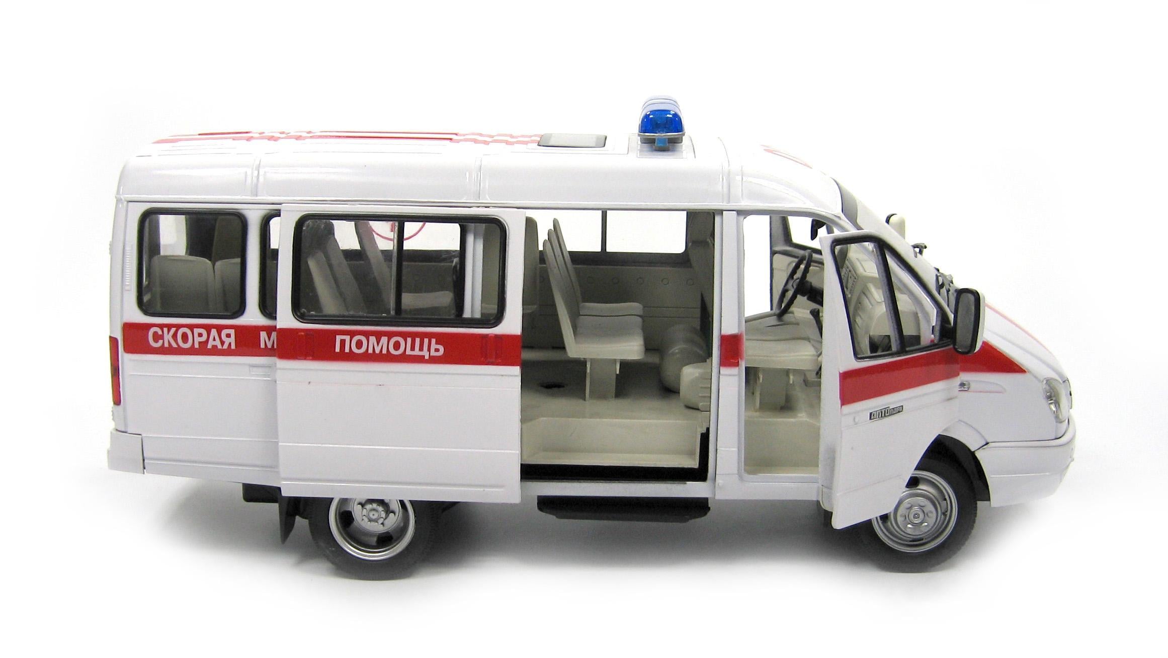 Машина модель пластмассовая Газель 3321 скорая помощь - фото 5
