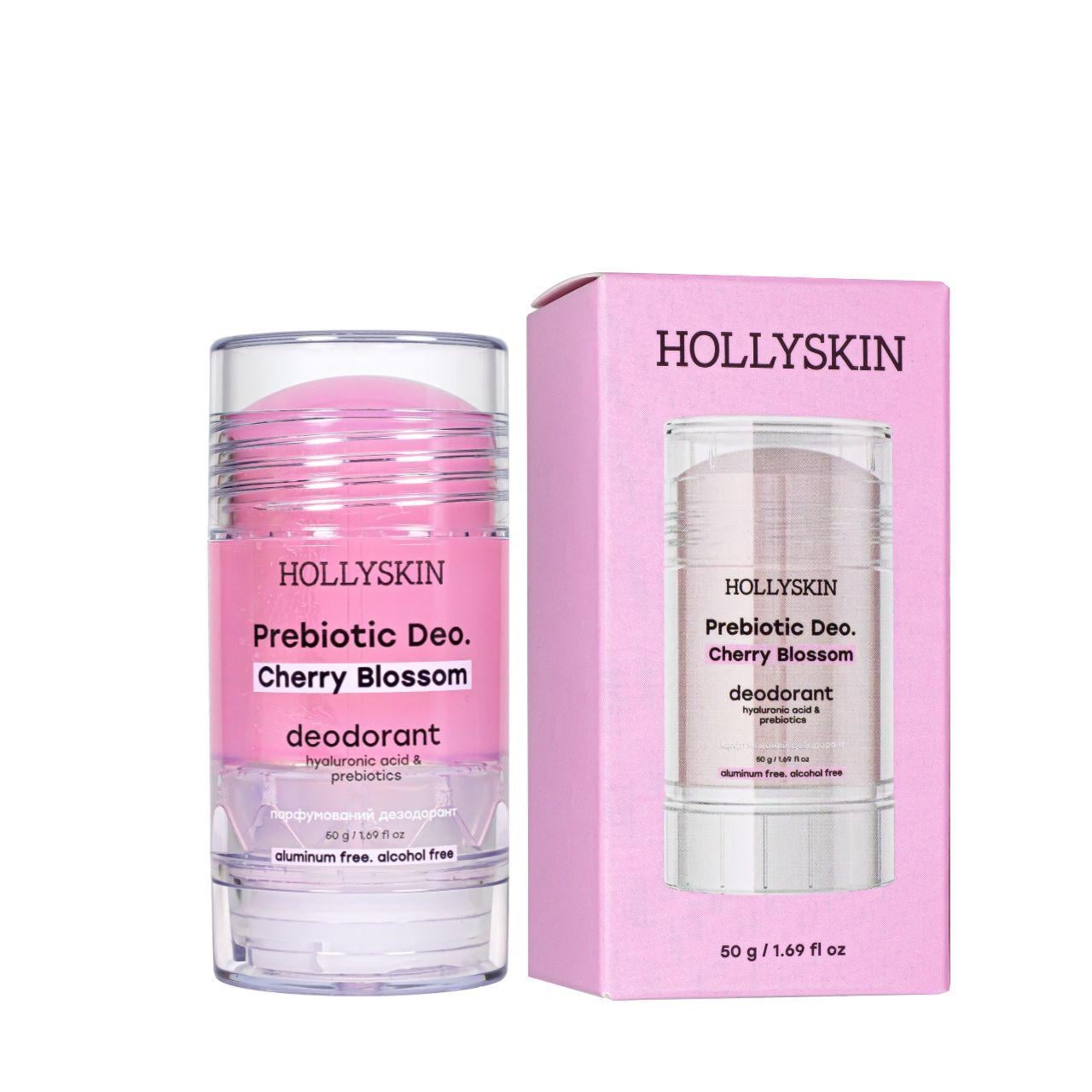 Дезодорант для тела парфюмированный Hollyskin Prebiotic Deo Cherry Blossom женский с гиалуроновой кислотой и пребиотиками 50 г Дезодорант для тела парфюмированный Hollyskin Prebiotic Deo Cherry Blossom женский с гиалуроновой кислотой и пребиотиками 50 г