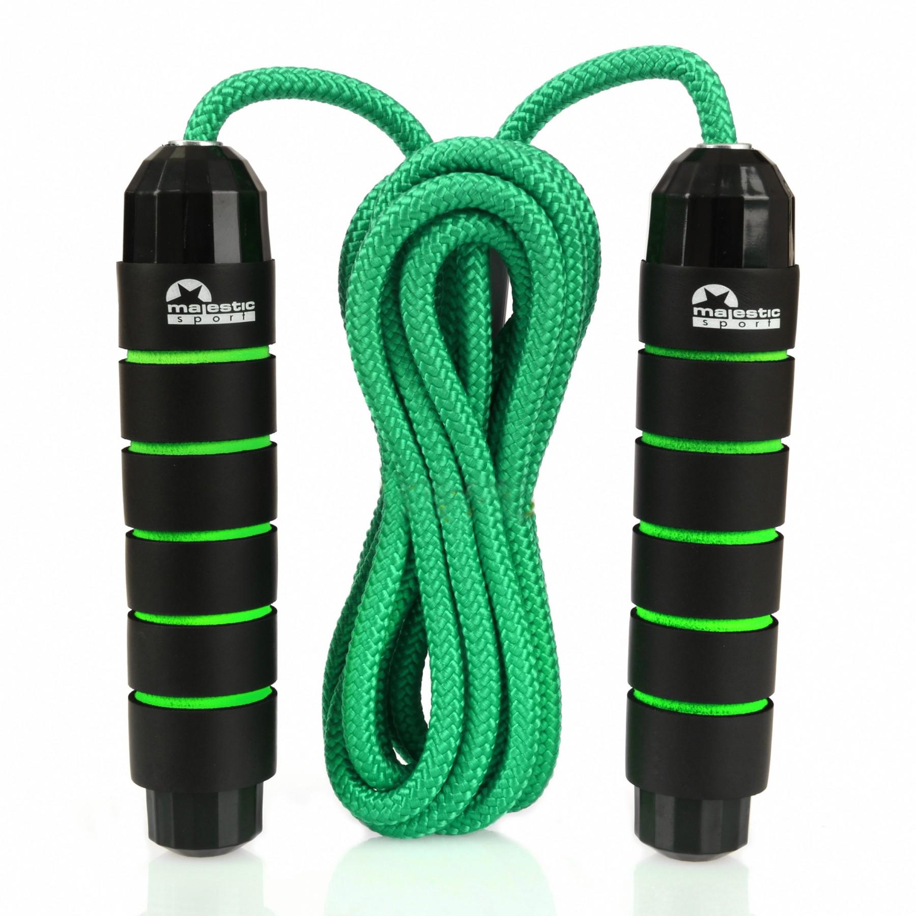 Скакалка гимнастическая Majestic Sport Jump Rope Черный/Зеленый (20588) - фото 1