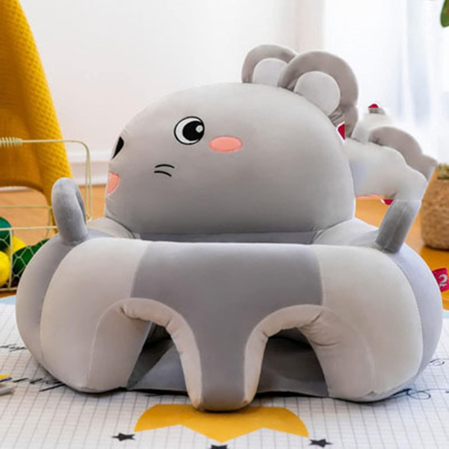 Кресло-бустер мягкое плюшевое с бортиками для детей в форме Мышонка Серый (280045) Кресло-бустер мягкое плюшевое с бортиками для детей в форме Мышонка Серый (280045)