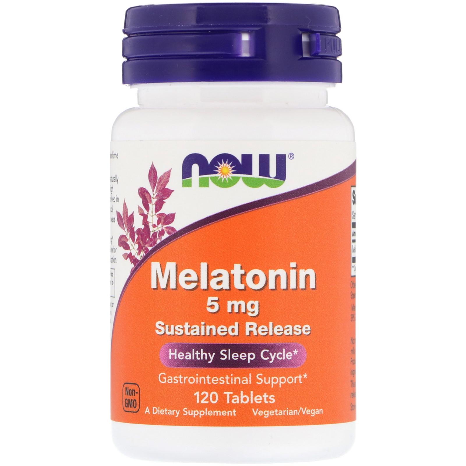 Мелатонін Now Melatonin 5mg SR 120 tablets