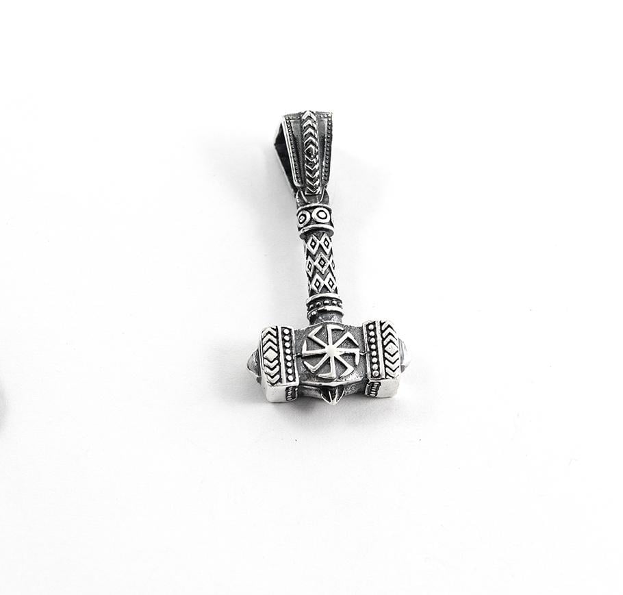 Кулон Maxi Silver 9548 Молот Тора с оберегами коловрат и квадрат сварога (89548)