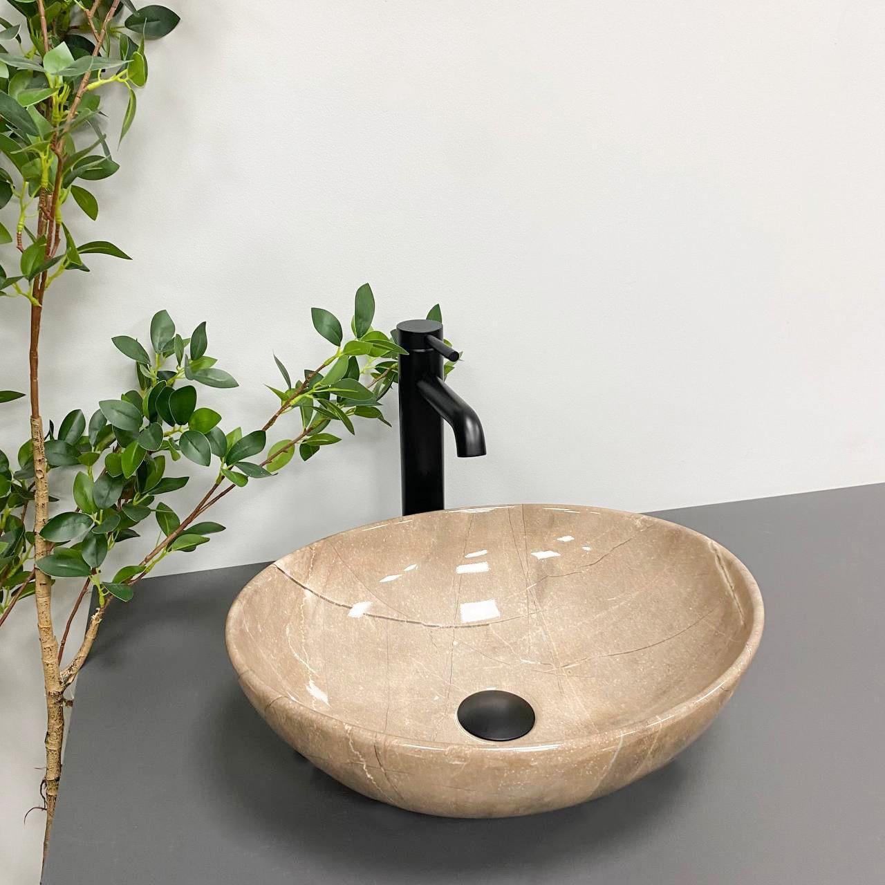 Умывальник накладной VBI PARMA BROWN Stone Glossy (2808389677)