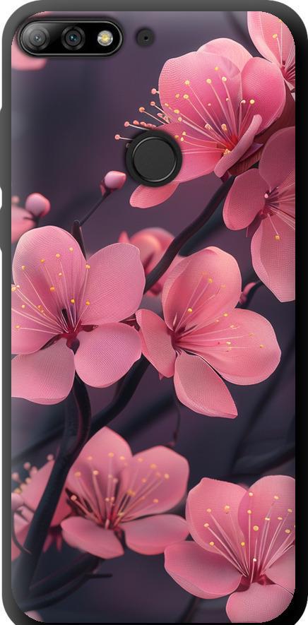 Чехол на Huawei Honor 7C Pro Пурпурная сакура (6075b-2070-42517)