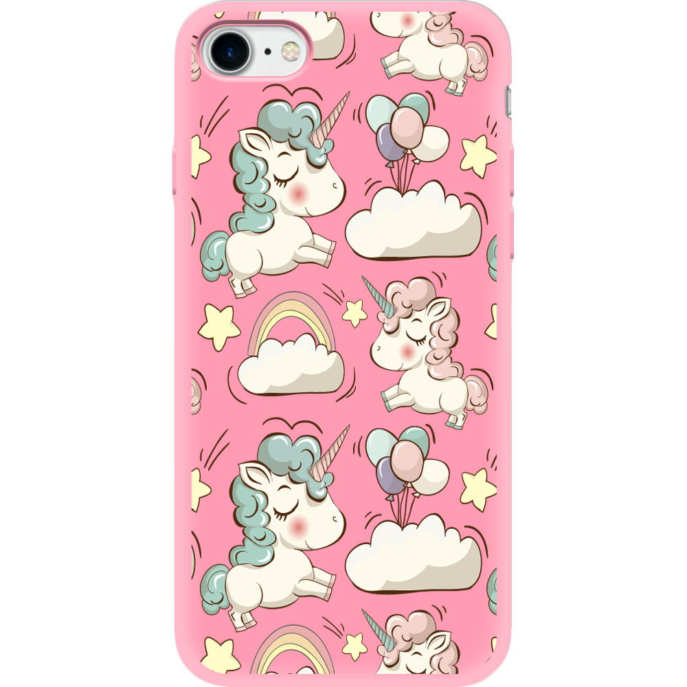Чехол BoxFace Apple iPhone 7/8 SE  2020 Unicorns Розовый силикон (26205-cc2-35446)