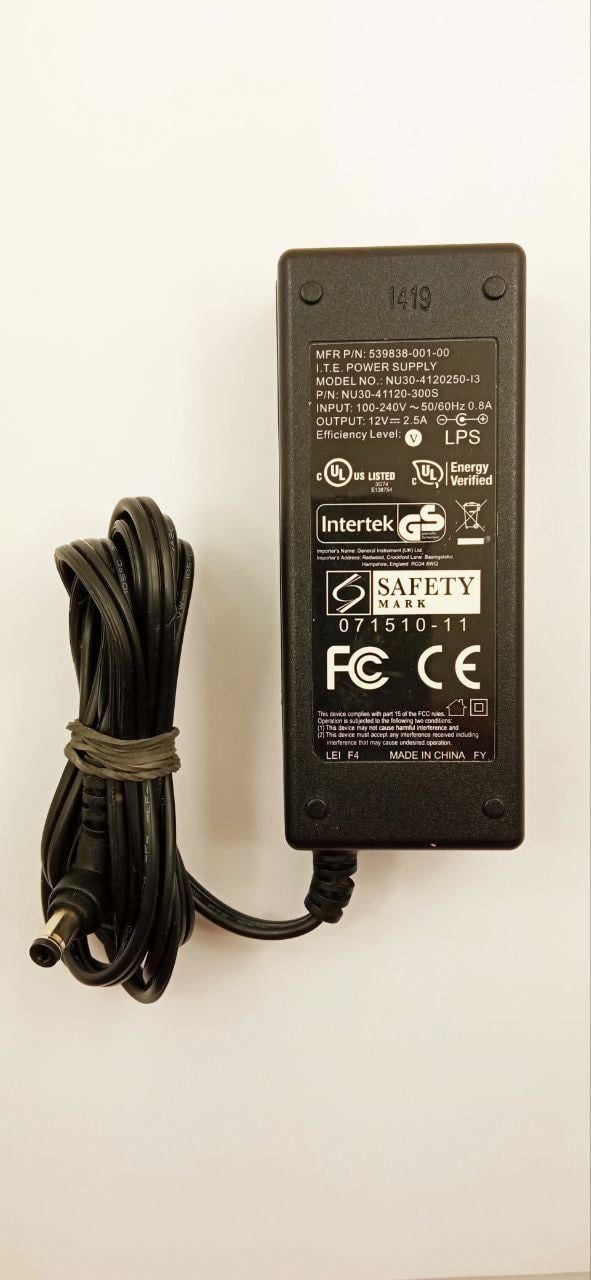 Блок живлення імпульсний ITE Power NU30-4120250-I3 12V 2,5A (32255)