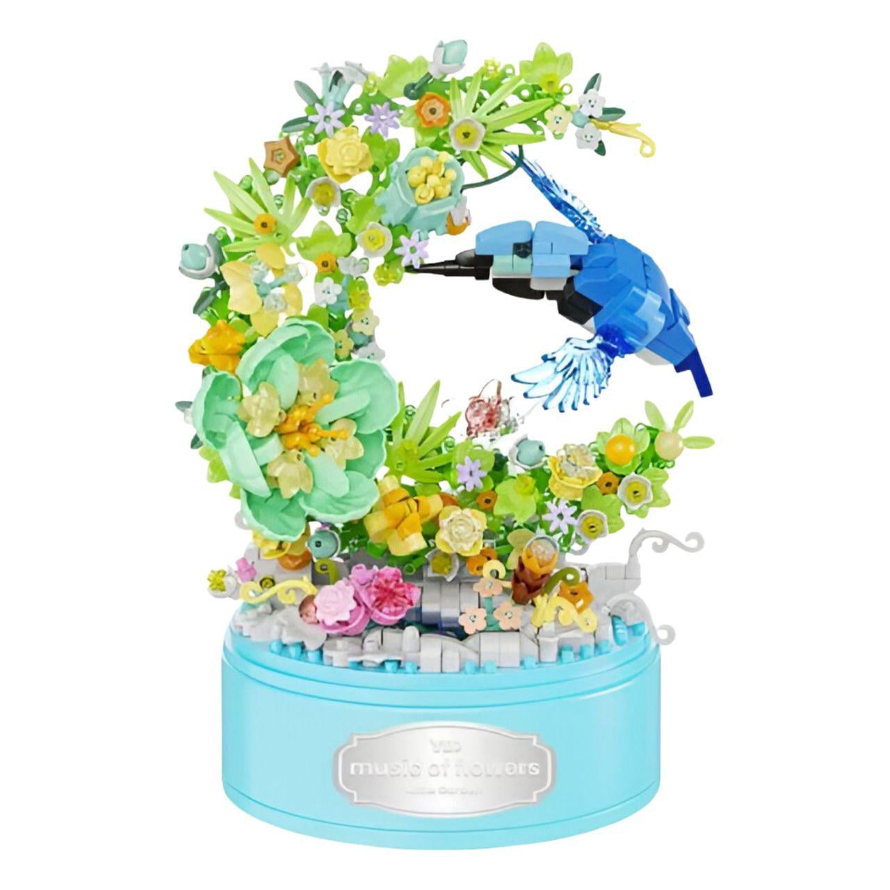 Конструктор Колибри с цветами P1058 с музыкальным механизмом 788 дет. Зеленый (32097611)