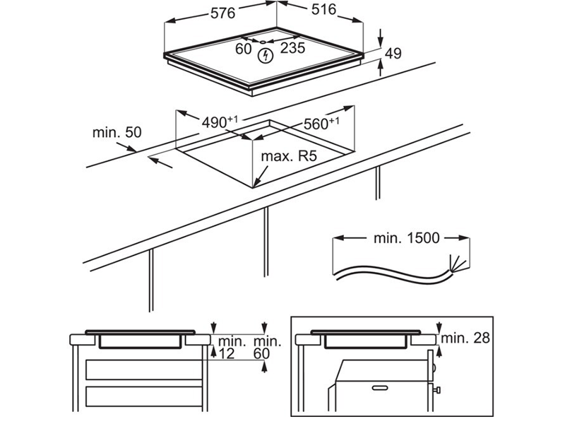 Варочная поверхность индукционная AEG TN64IA00XB - фото 2 Варочная поверхность индукционная AEG TN64IA00XB - фото 2