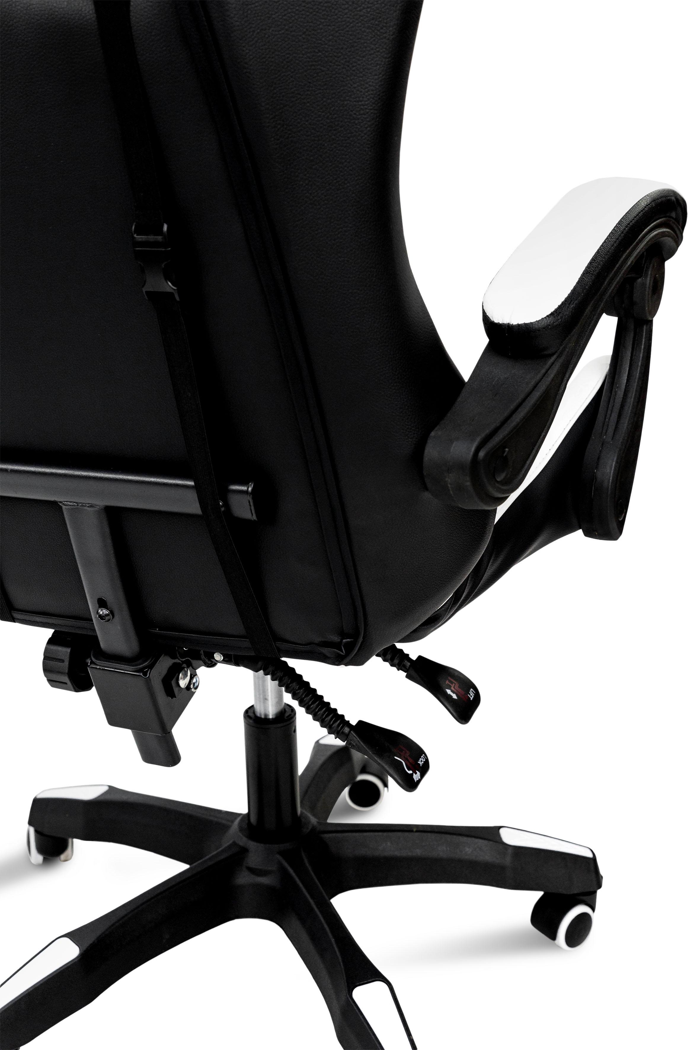 Крісло геймерське Мікс Меблі Слім механізм газліфт Чорний/Білий (А0055668) - фото 8