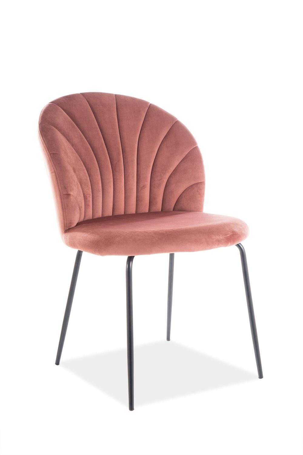Стул Lola Velvet Античный Розовый/Черный (LOLAVCRA)