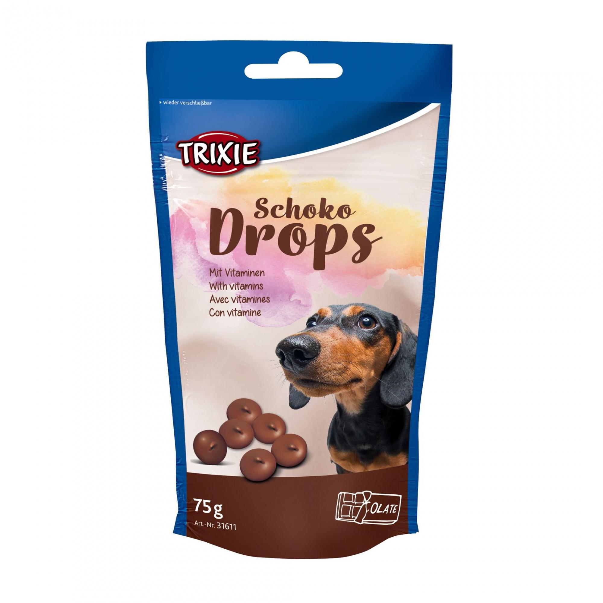 Витаминизированные дропсы для собак Trixie Chocolate Drops 75 г шоколад