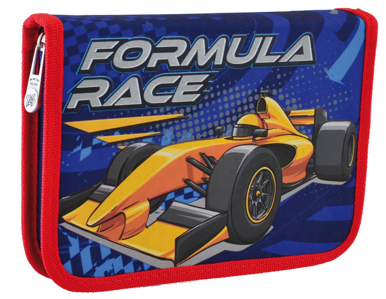 Пенал твердый YES одинарный с клапаном HP-03 Formula Race (532147)