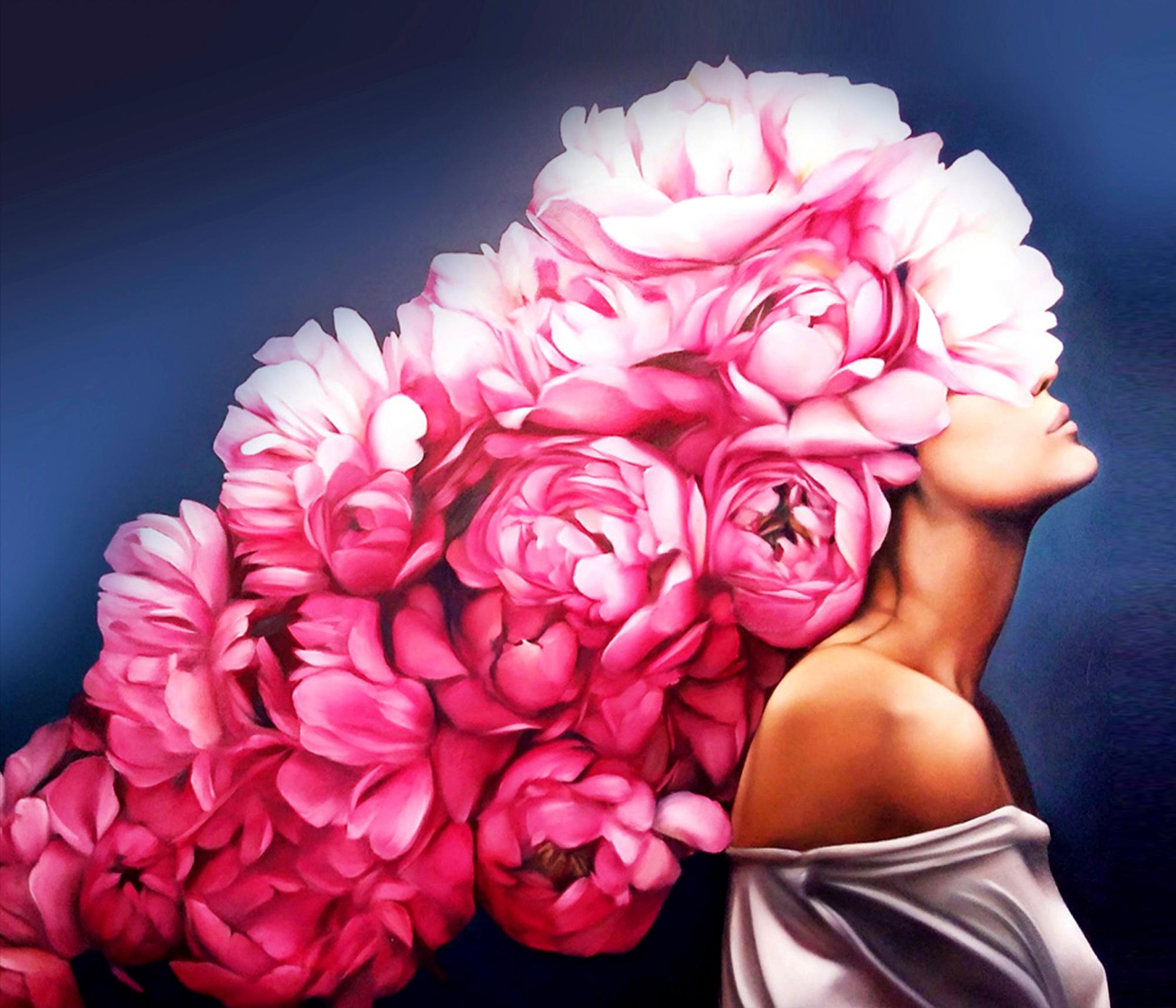 Алмазная мозаика на подрамнике Santi Девушка-цветок 60x70 см (Top-954344)