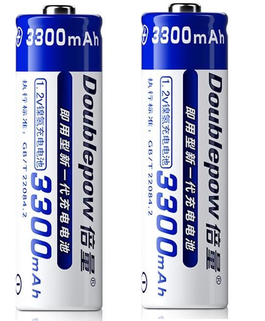 Аккумуляторы AA пальчиковые Doublepow Ni-Mh 3300 mAh 2 шт.