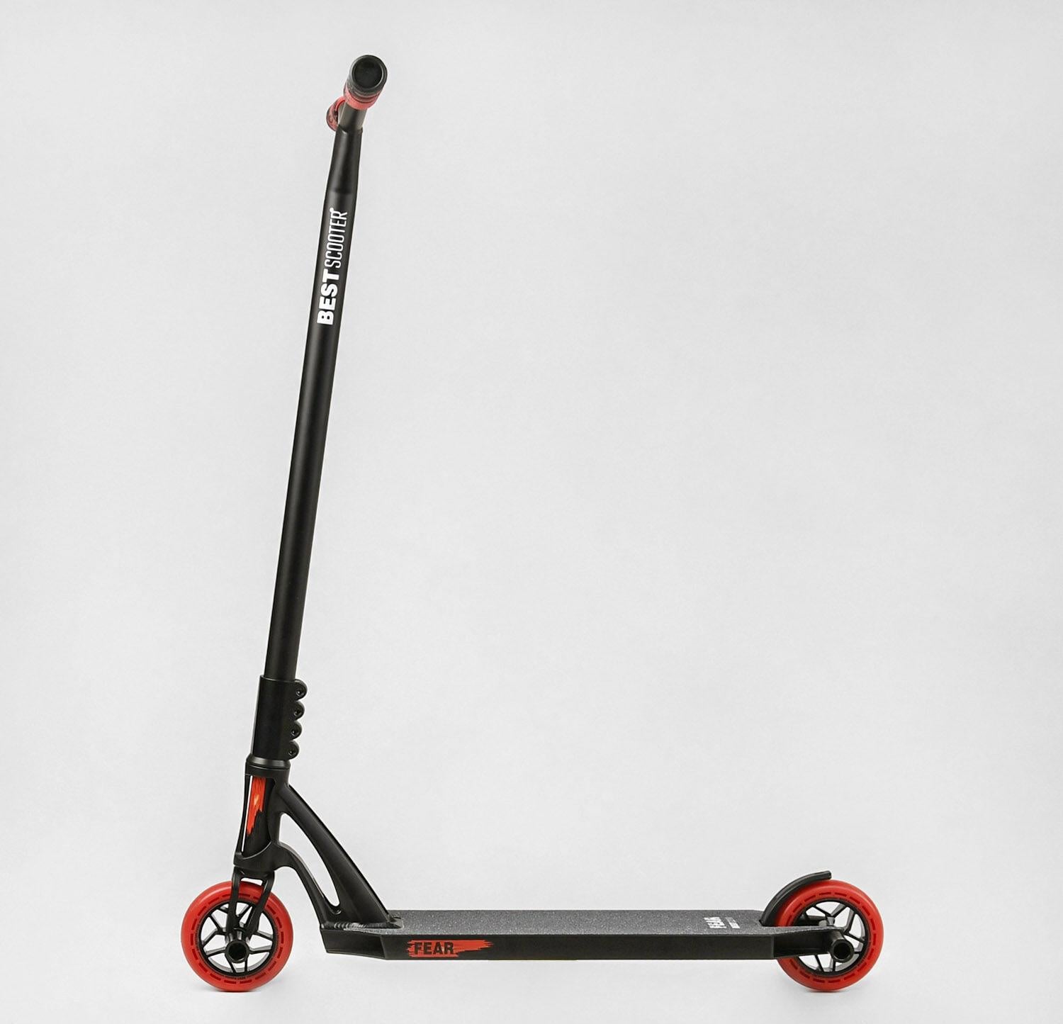Самокат трюковый Best Scooter МТ-50599/4 FEAR/SCS-система/Пеги/алюминиевый диск и дека/ширина руля 58 см/колеса PU d 115 мм (25107225)