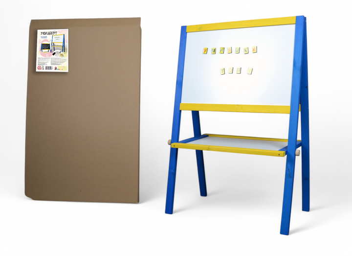 Мольберт двухсторонний Умняшка МДН-02 Желто-синий (29052587)