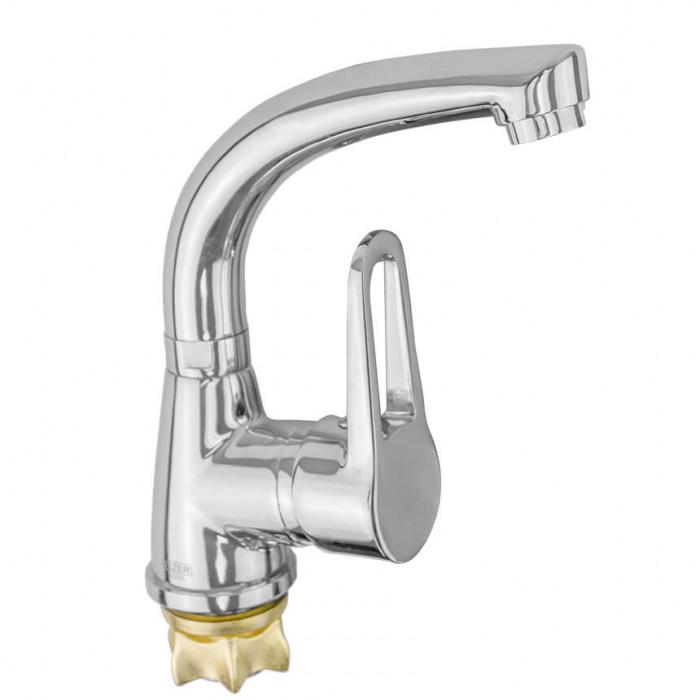 Змішувач для умивальника Wezer SOP1-045 1036605 одноважільний Хром (102647)