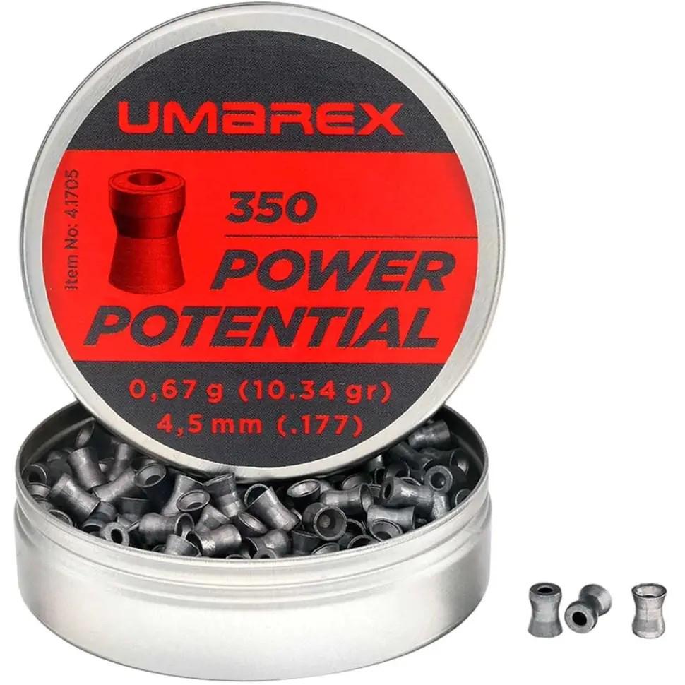 Кульки для пневматичної зброї Umarex Power Potential 0,67 г калібр 177 мм 350 шт. (27609763) - фото 2 Кульки для пневматичної зброї Umarex Power Potential 0,67 г калібр 177 мм 350 шт. (27609763) - фото 2