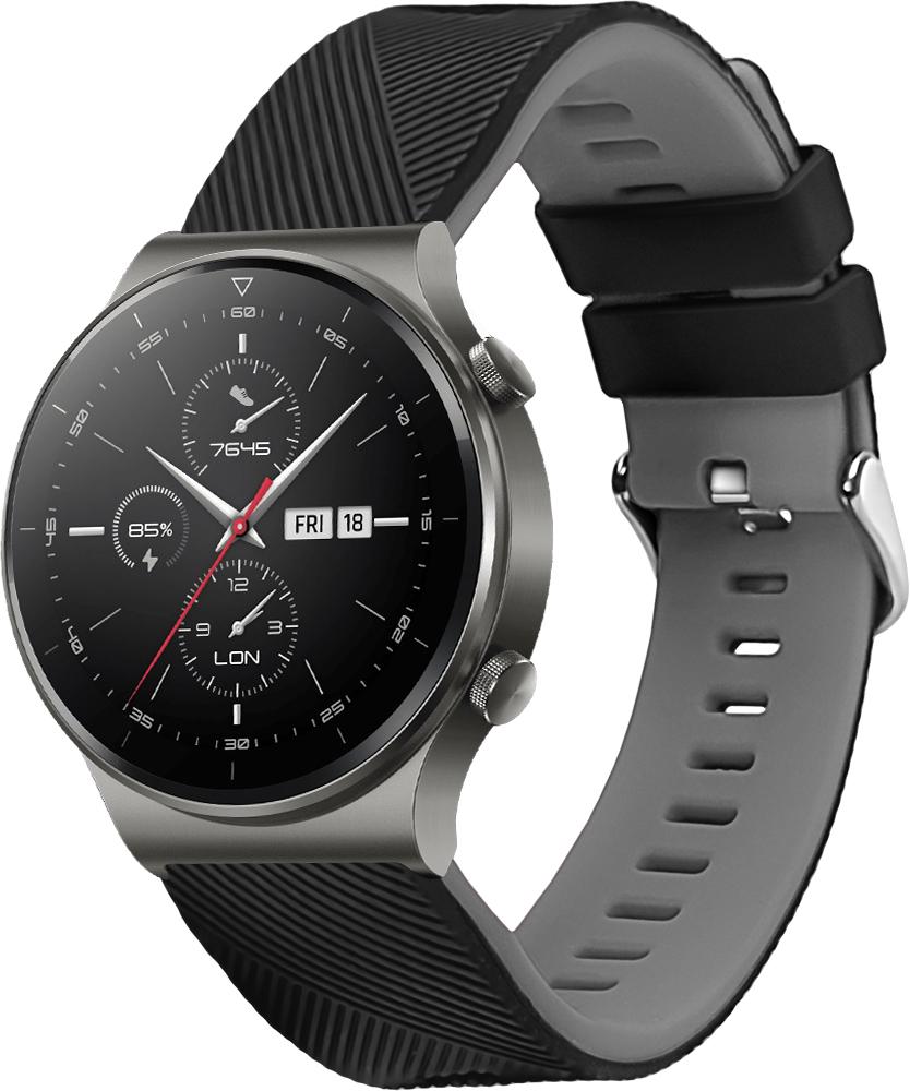 Ремешок Luminic для Huawei Watch GT 2 Pro Black Grey (26680-53) Ремешок Luminic для Huawei Watch GT 2 Pro Black Grey (26680-53)