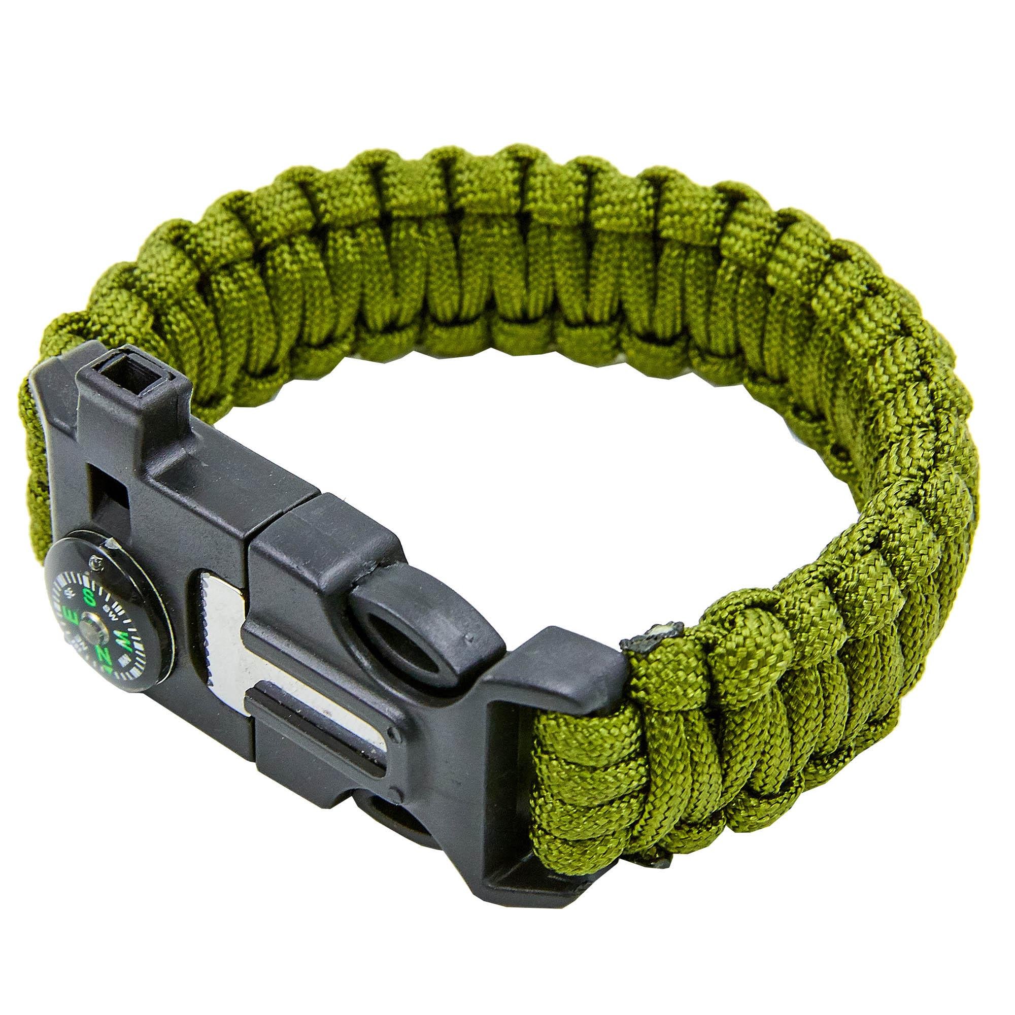 Браслет з паракорду з кресалом Paracord Fire Starter Bracelet TY-6836 Хакі (1008590-Khaki) - фото 1