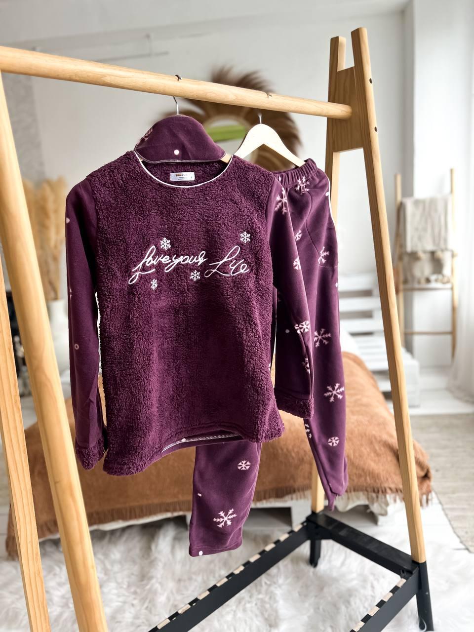 Пижама женская теплая DO2161 S Фиолетовый - фото 5 Пижама женская теплая DO2161 S Фиолетовый - фото 5