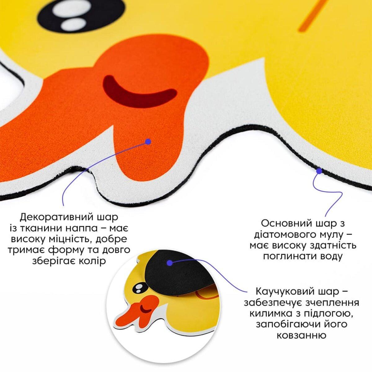 Килимок вологопоглинаючий Качечка 40x60 см x 3 мм D (3DPanda-2561) - фото 2