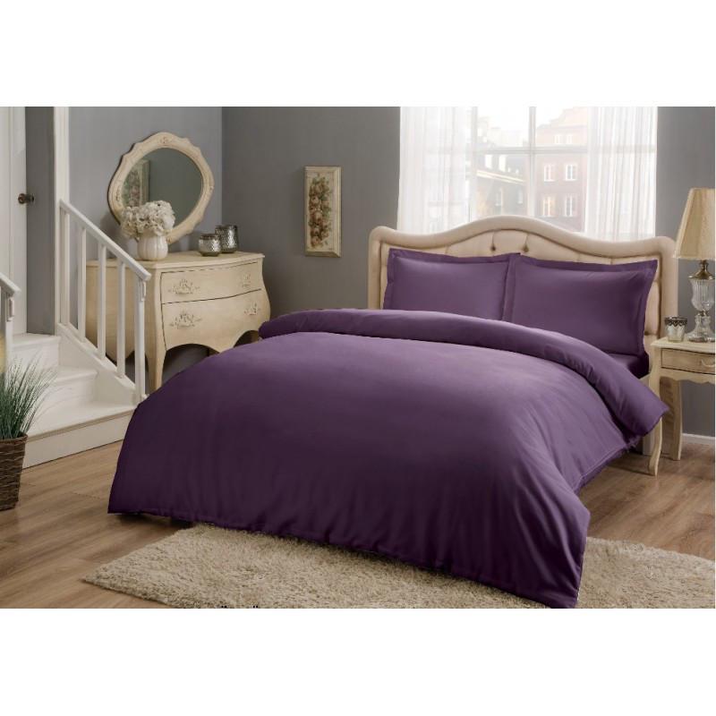 Постельное белье Tac Basic Murdum евро Фиолетовый (2000022178211)