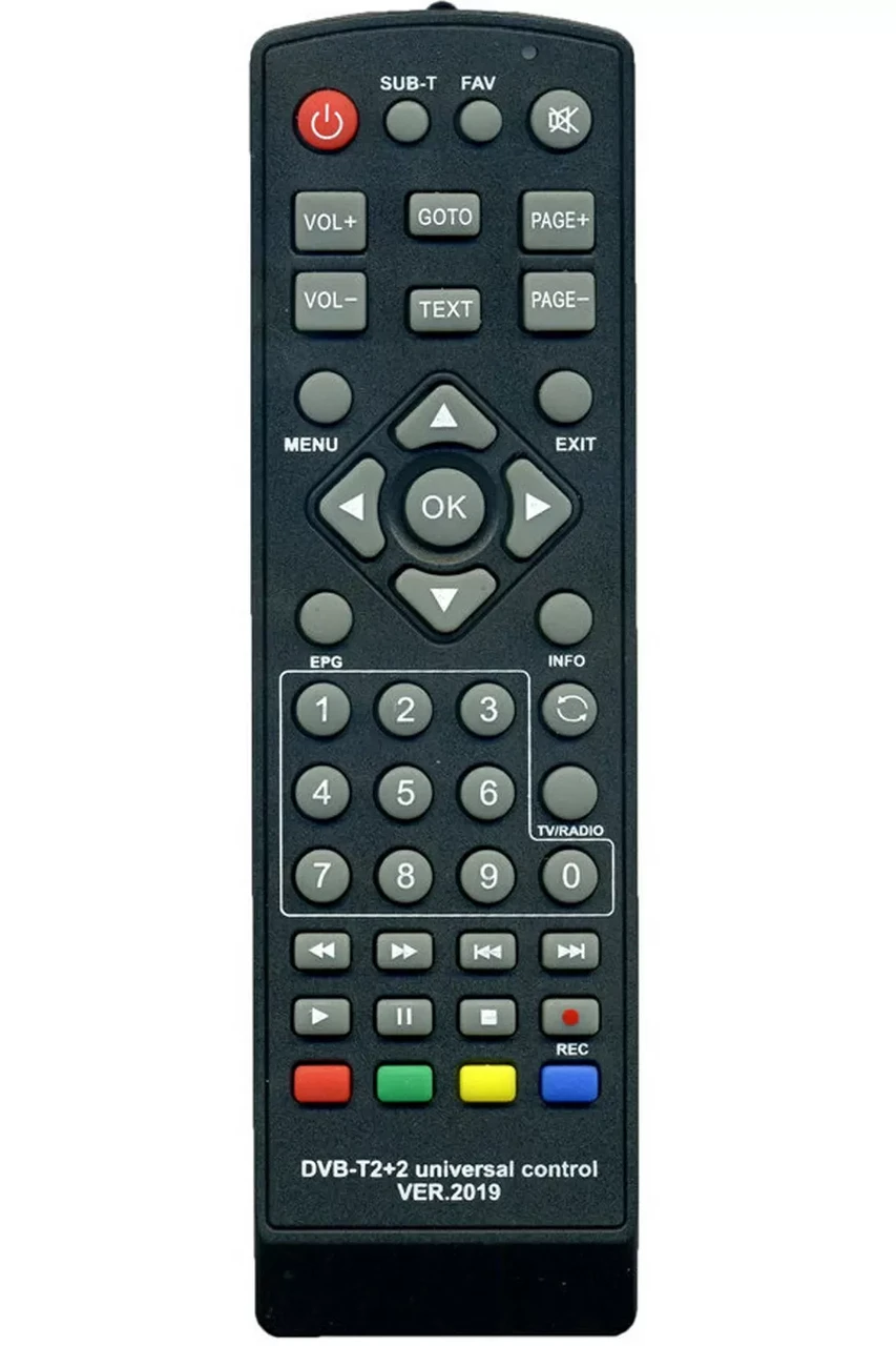 Универсальный пульт для DVB-T2+2 HUAYU VER.2019 (1869775861)