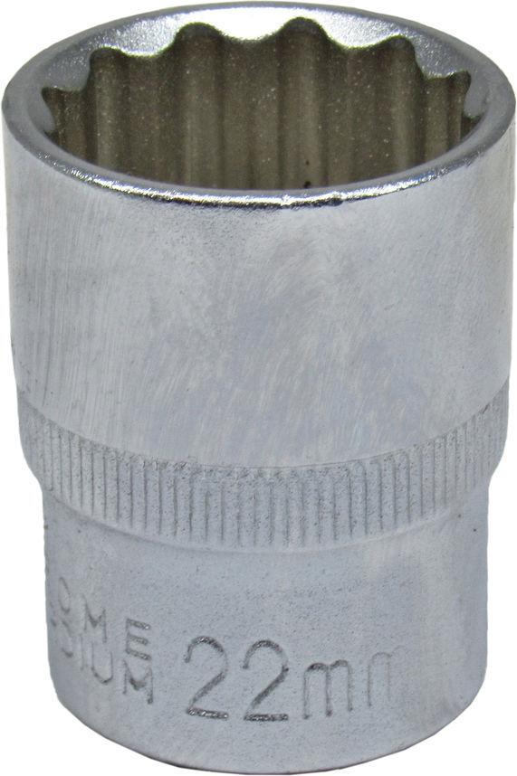 Головка торцева низька дванадцятигранна Intertool 1/2 22 мм (ET-0222)