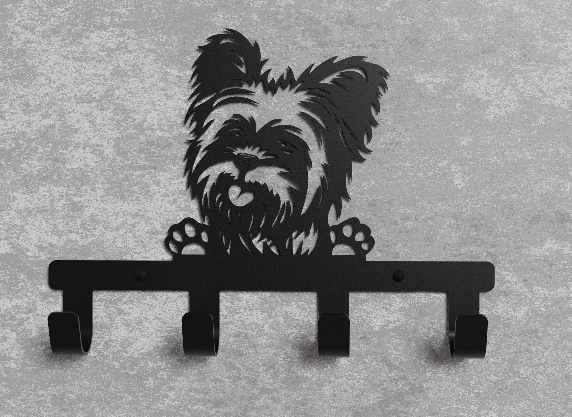 Вішалка настінна Loft-Craft Йорчик з металу Чорний (AM-005-bk)