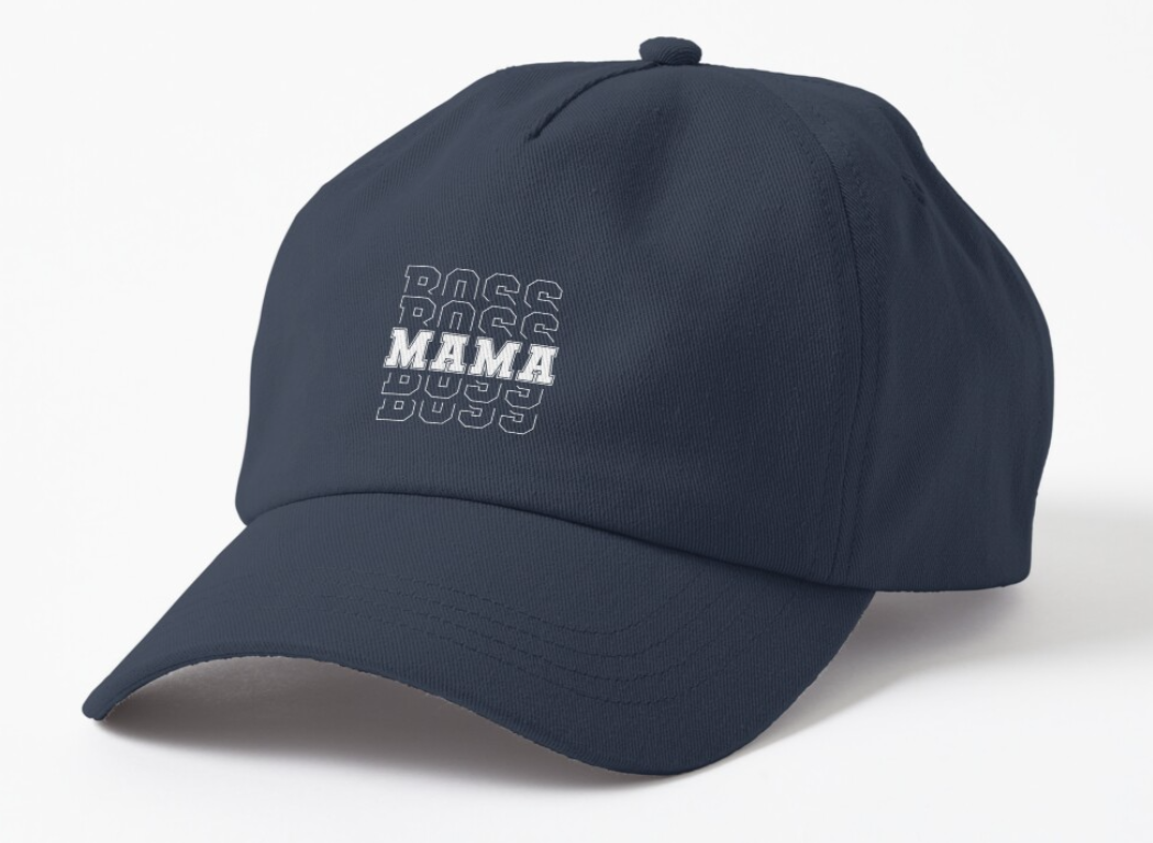 Кепка унисекс Malfini с принтом ''Мama boss'' Темно-синий (МАМА5К3)