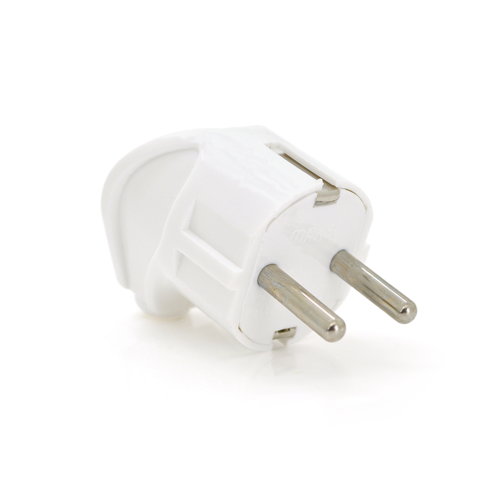 Електровилка кутова A713 заземлення 16A 250V Білий (YUT_V4241)