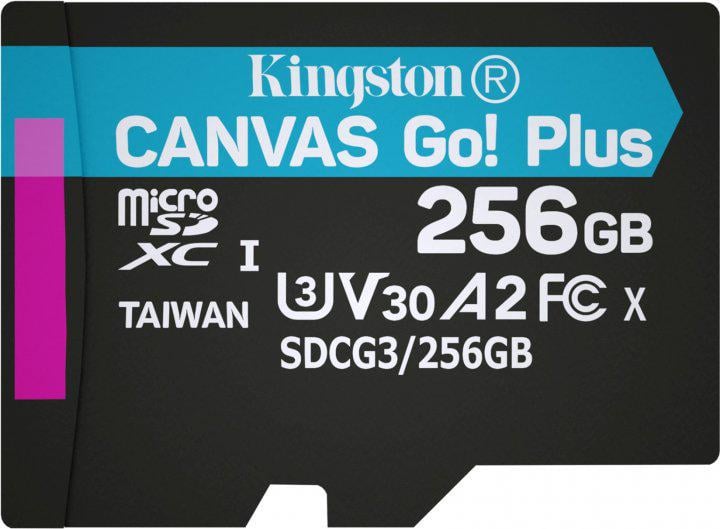 Карта пам'яті Kingston microSD 256 GB C10 UHS-I U3 A2 R170/W90 MB/s (ERC-SDCG3/256GBSP)