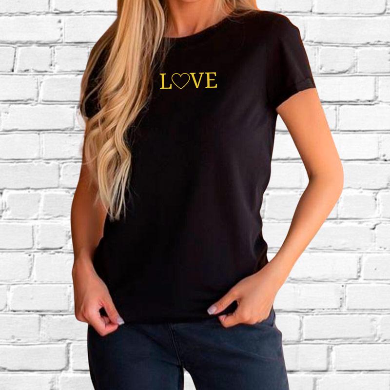 Футболка жіноча з вишивкою Love M Чорний (984651-15-3)