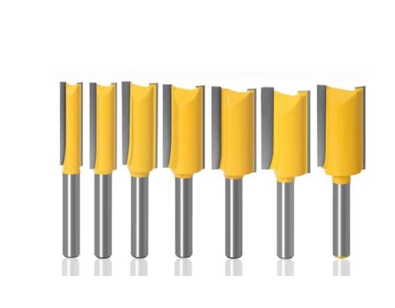 Набор фрез по дереву пазовых прямых хвостовиков 6,35 мм 7 шт. (F603)