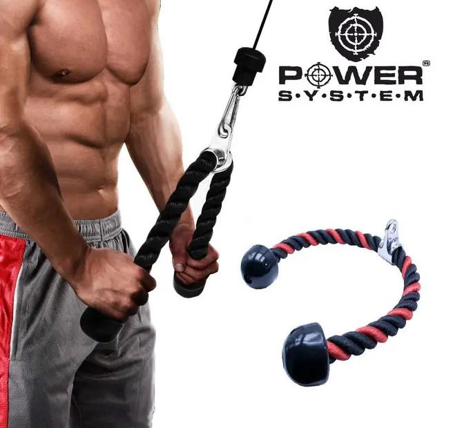 Канат для трицепса з подвійним хватом Power System PS-4041 Triceps Rope Black/Red (PS-4041_Black) - фото 4 Канат для трицепса з подвійним хватом Power System PS-4041 Triceps Rope Black/Red (PS-4041_Black) - фото 4