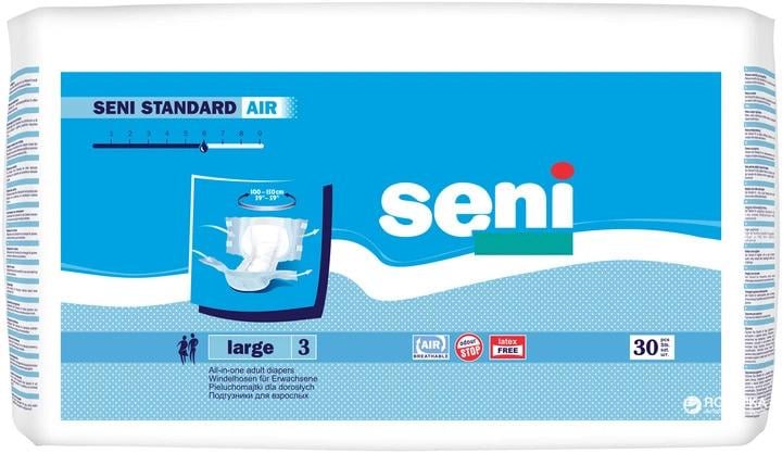 Подгузники для взрослых SENI STANDARD AIR large 30 шт.