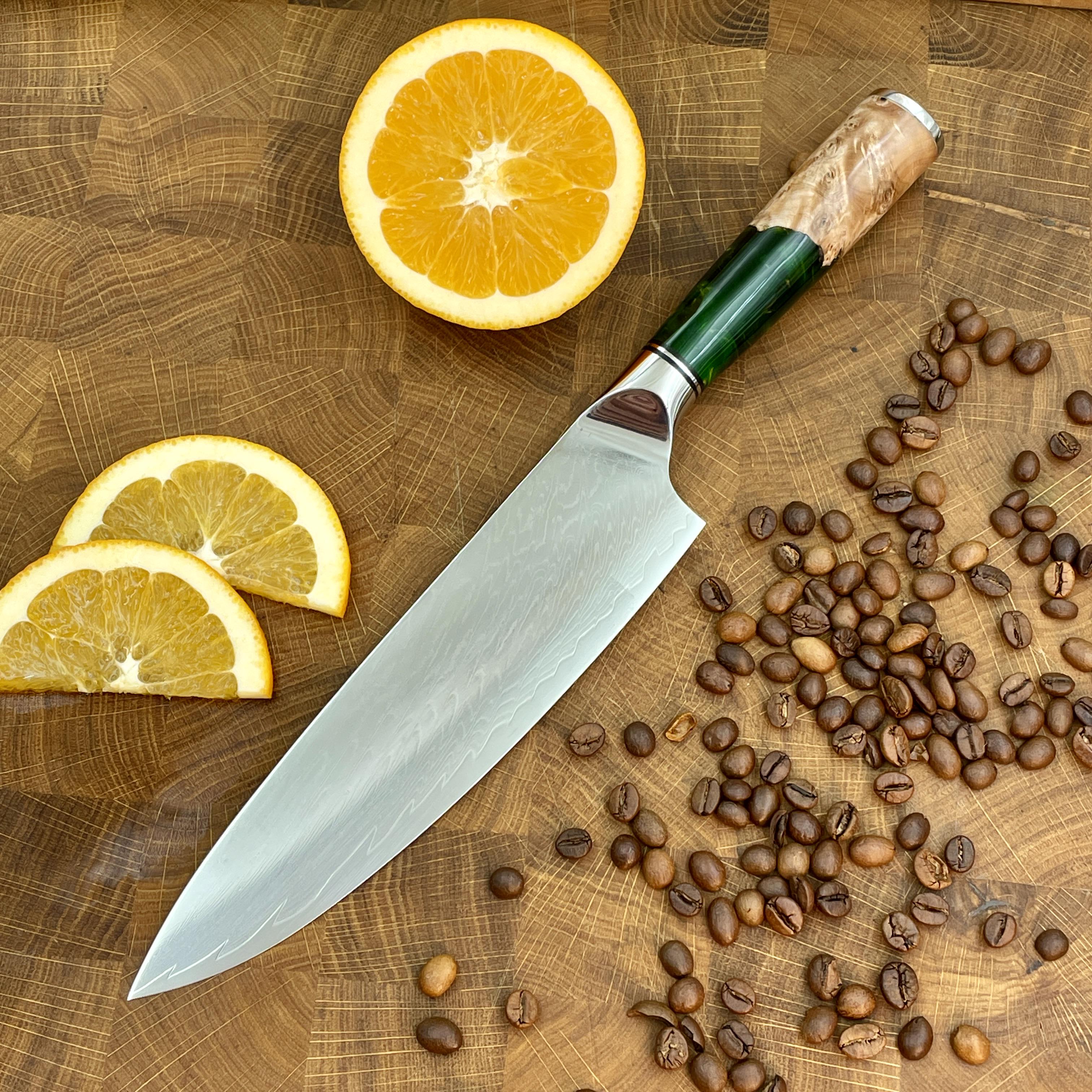 Ніж кухонний Шеф VG-10 Green Brown (30219547)