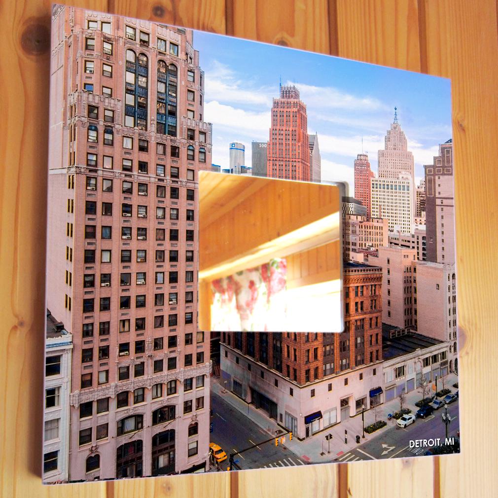 Дзеркало декоративне дизайн Детройт Мічиган 260х260 мм (M04039)