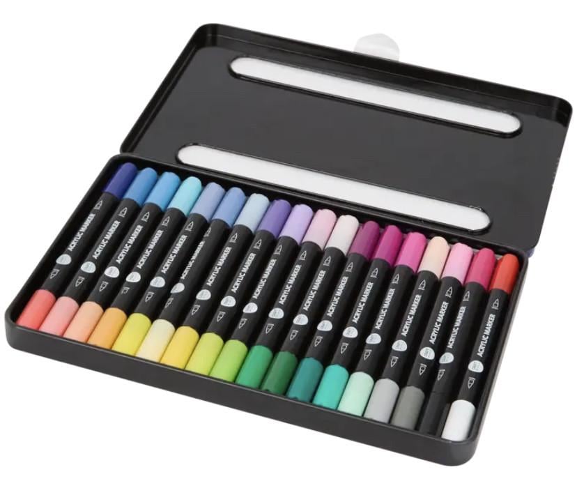 Маркери акрилові двосторонні на водній основі 18 шт. 36 кольорів (2553228764) Маркери акрилові двосторонні на водній основі 18 шт. 36 кольорів (2553228764)