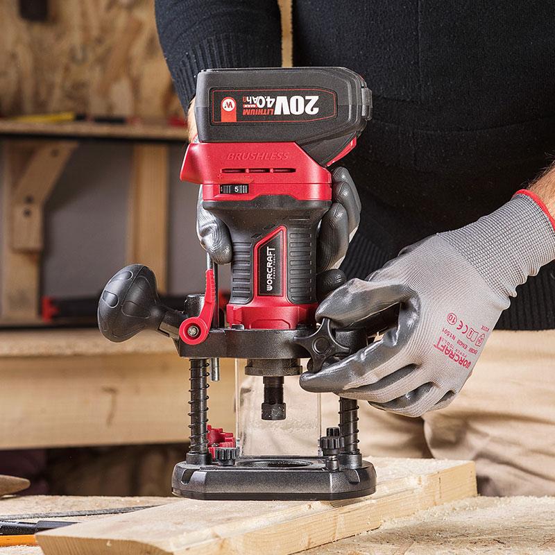 Фрезер по дереву акумуляторний безщітковий Worcraft CER-S20LiB без акумулятора і зарядного 20В (13178) - фото 7 Фрезер по дереву акумуляторний безщітковий Worcraft CER-S20LiB без акумулятора і зарядного 20В (13178) - фото 7