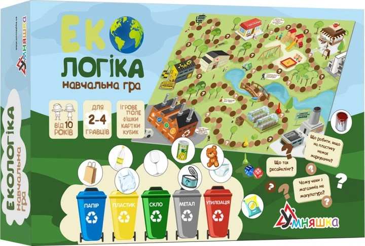 Дитяча настільна гра навчальна "Екологіка" українською мовою (1319-UM)