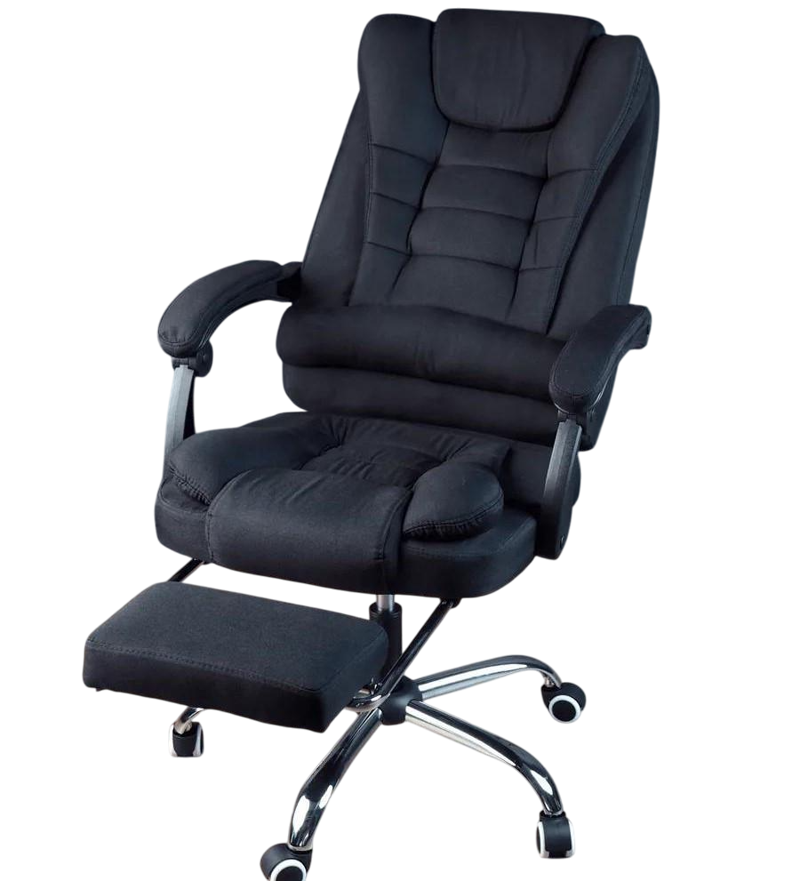 Офисное кресло с массажной подушкой и подставкой для ног BOSS KO22 Premium из ткани до 130 кг. Черный (17398) - фото 1 Офисное кресло с массажной подушкой и подставкой для ног BOSS KO22 Premium из ткани до 130 кг. Черный (17398) - фото 1