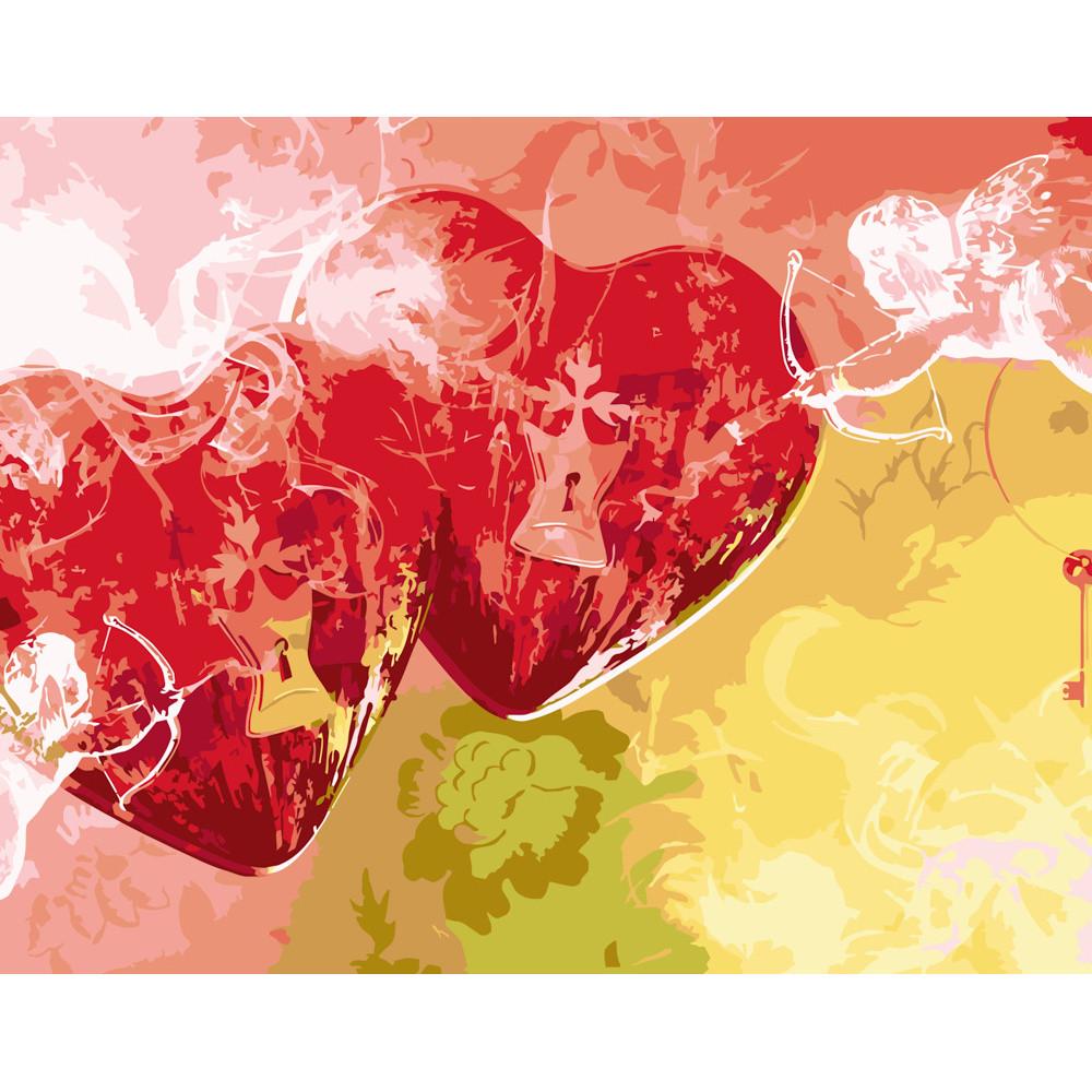 Картина по номерам Strateg Премиум Купидон 40х50 см (DY210)