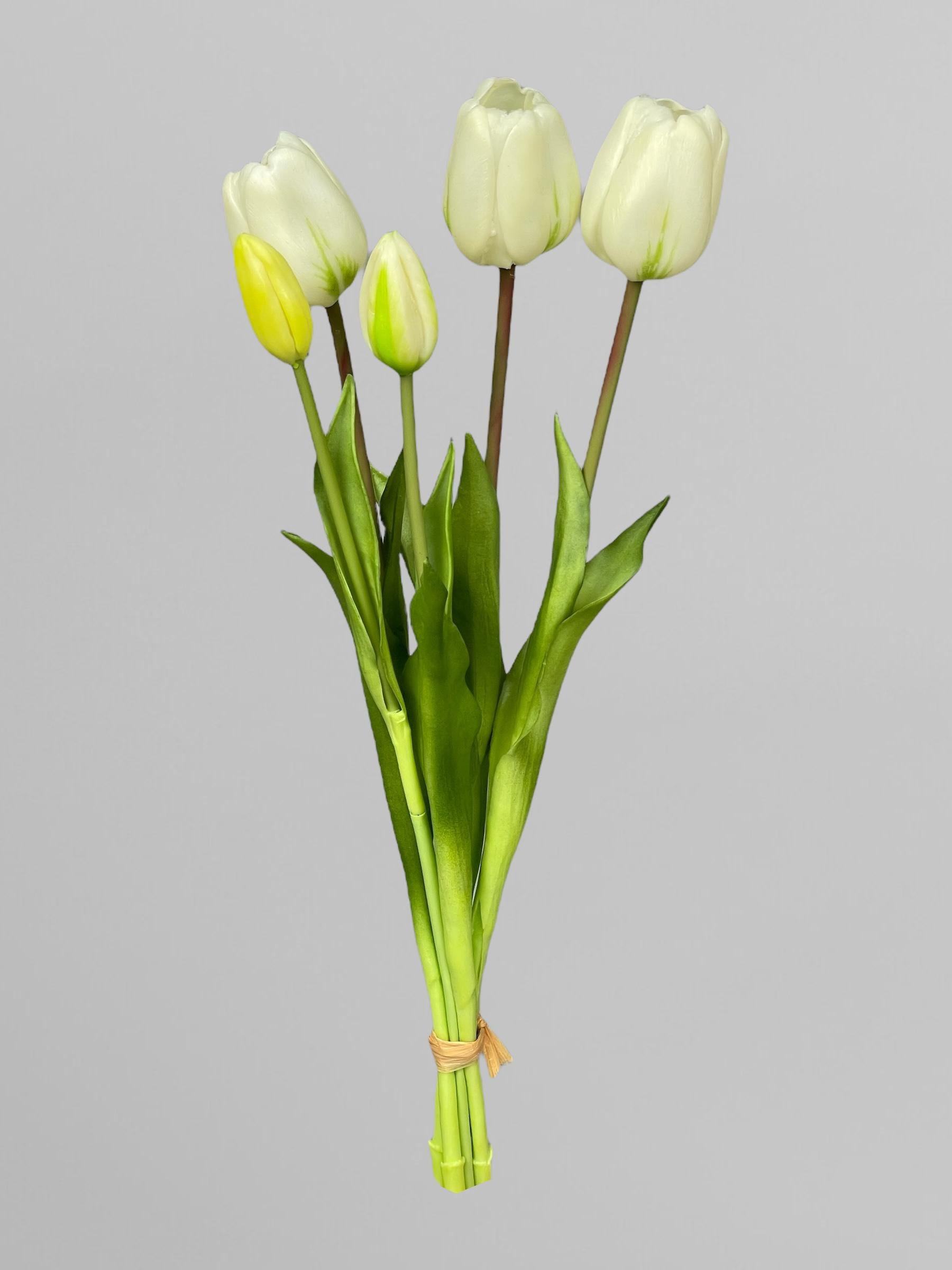 Искусственный букет тюльпанов 5 шт. 46 см Белый (К07037) Искусственный букет тюльпанов 5 шт. 46 см Белый (К07037)