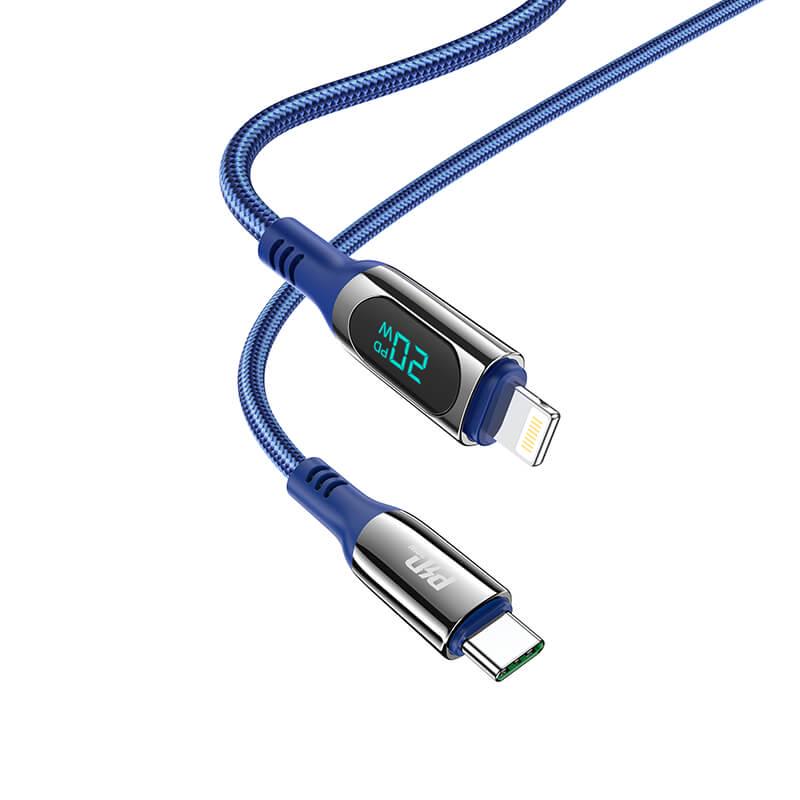 Кабель Hoco Type-C to Lightning Extreme PD charging data cable S51 Blue (23fcd5eb) - фото 1