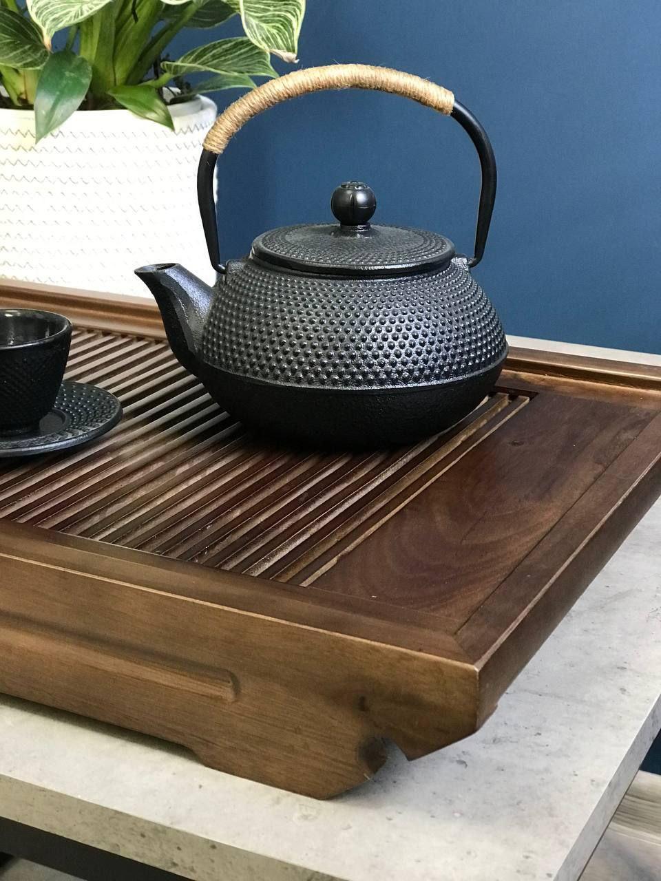 Таця-чабань для чайної церемонії Тайбей дерев'яна 56х33х6 см (OS-T0522) - фото 5